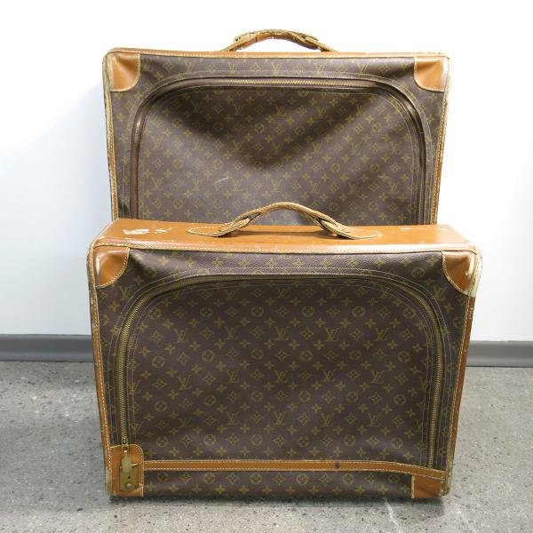 Appraisal: Two Louis Vuitton Soft Sided Suitcases manufactured under liscence by