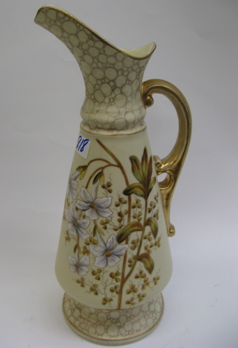 Appraisal: AUSTRIAN VICTORIA CARLSBAD PORCELAIN EWER in H having hand painted