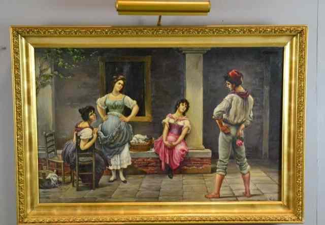 Appraisal: SIGNED C J BLASS OIL PAINTING ON CANVASOil painting on