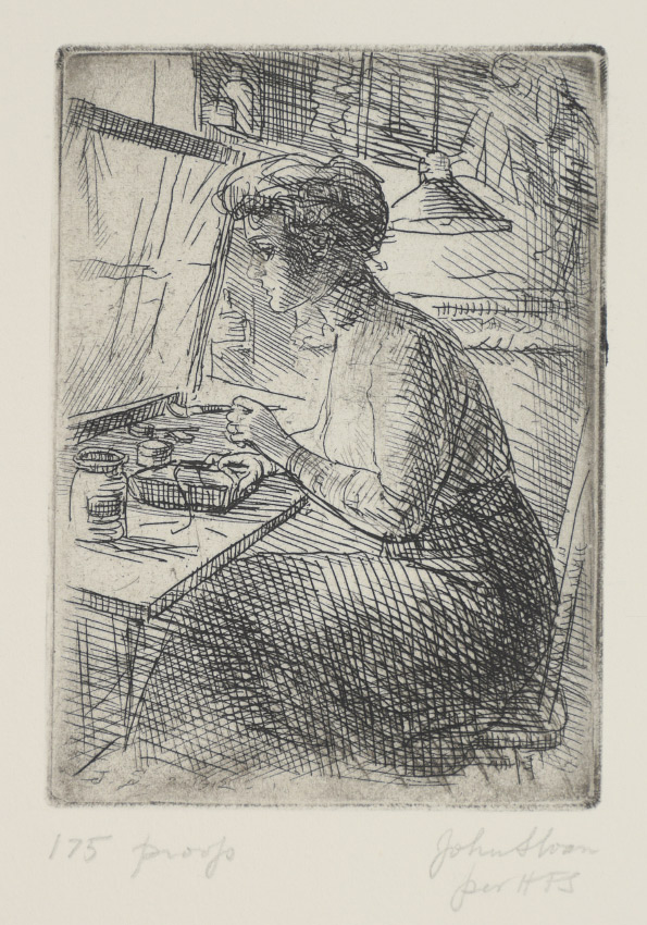 Appraisal: SLOAN John American - Woman With Etching Tray Etching ''