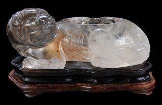 Appraisal: Carved Chinese Rock Crystal Coup th century in the shape