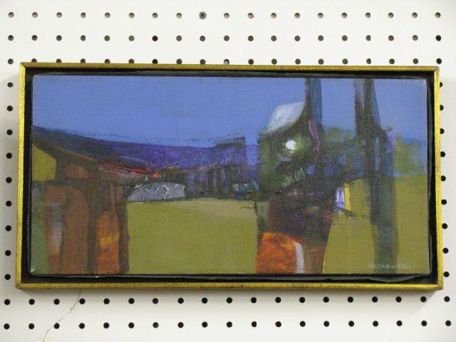 Appraisal: Moskowitz Oil on Canvas abstract cityscape NYC artist