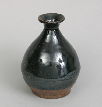 Appraisal: A Dark Blue-Black Monochrome Glazed Vase South East Asian A