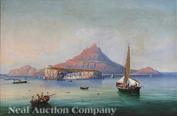 Appraisal: Italian School mid- th c The Isle of Capri oil