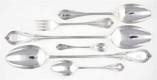 Appraisal: Victorian sterling flatware set Sheffield dated comprising spoons L ''