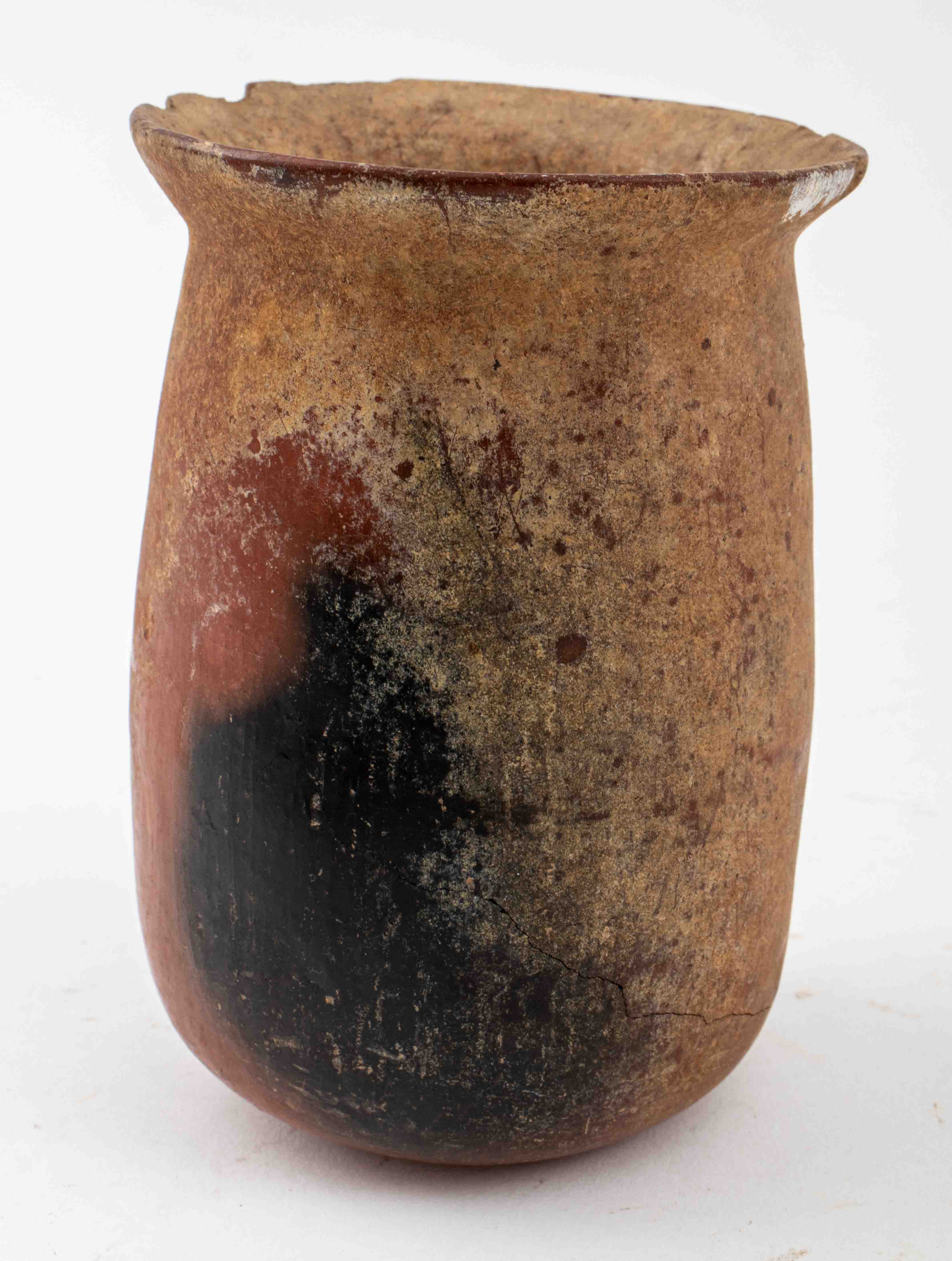 Appraisal: PRE-COLUMBIAN REDWARE CERAMIC VESSEL Pre-Columbian redware ceramic pottery vessel H