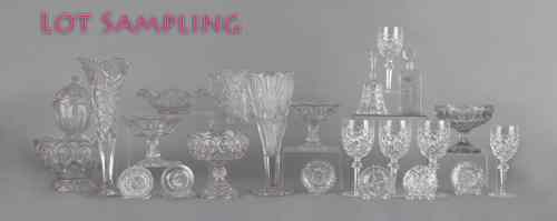 Appraisal: Large group of colorless glass to include Waterford and miscellaneous