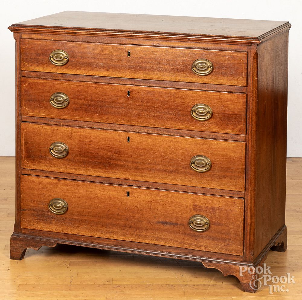 Appraisal: Pennsylvania Chippendale walnut chest of drawers Pennsylvania Chippendale walnut chest