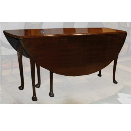 Appraisal: Queen Anne Style Mahogany Wake Table Estimate -