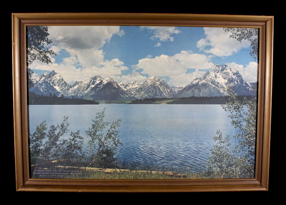 Appraisal: Union Pacific Jackson Lake The Tetons Poster For your consideration