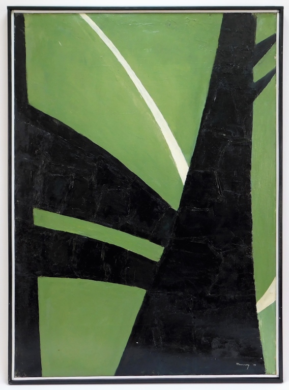 Appraisal: ROBINSON MURRAY ABSTRACT TALL TREE PAINTING Massachusetts - Titled Tall