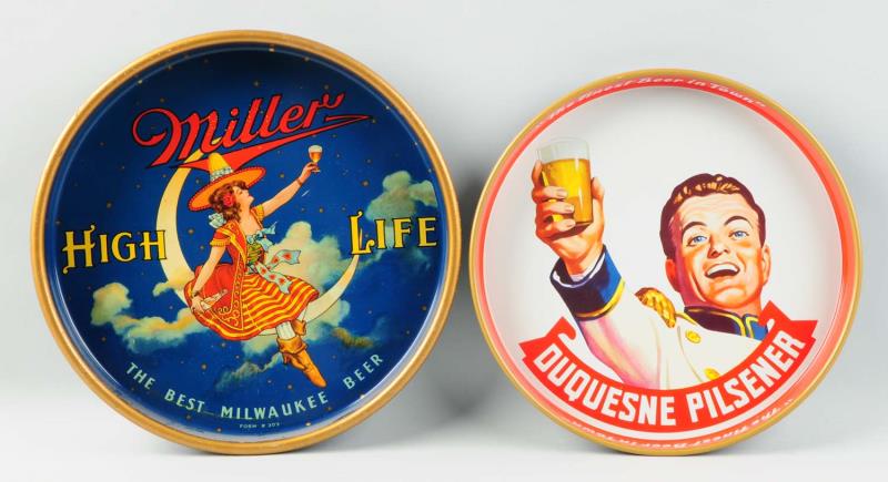 Appraisal: Lot of Brewery Serving Trays Includes a Miller High Life