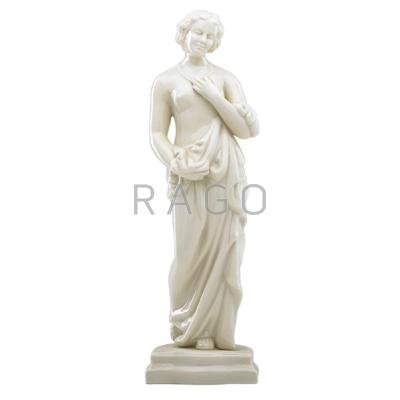 Appraisal: IRISH BELLEEK PORCELAIN Figurine of a partially nude woman in