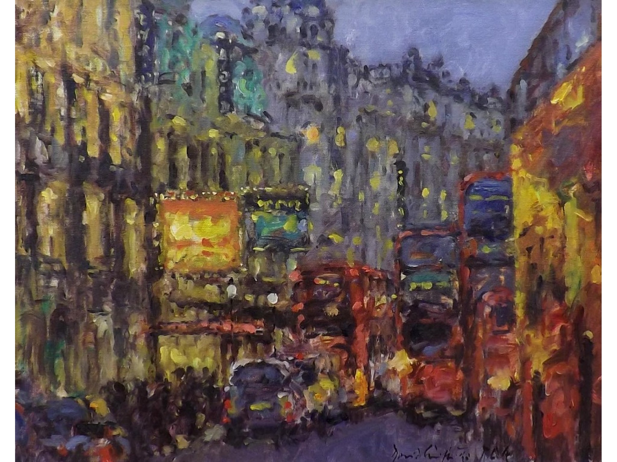 Appraisal: David Griffiths b - 'Shaftesbury Avenue' signed signed and titled