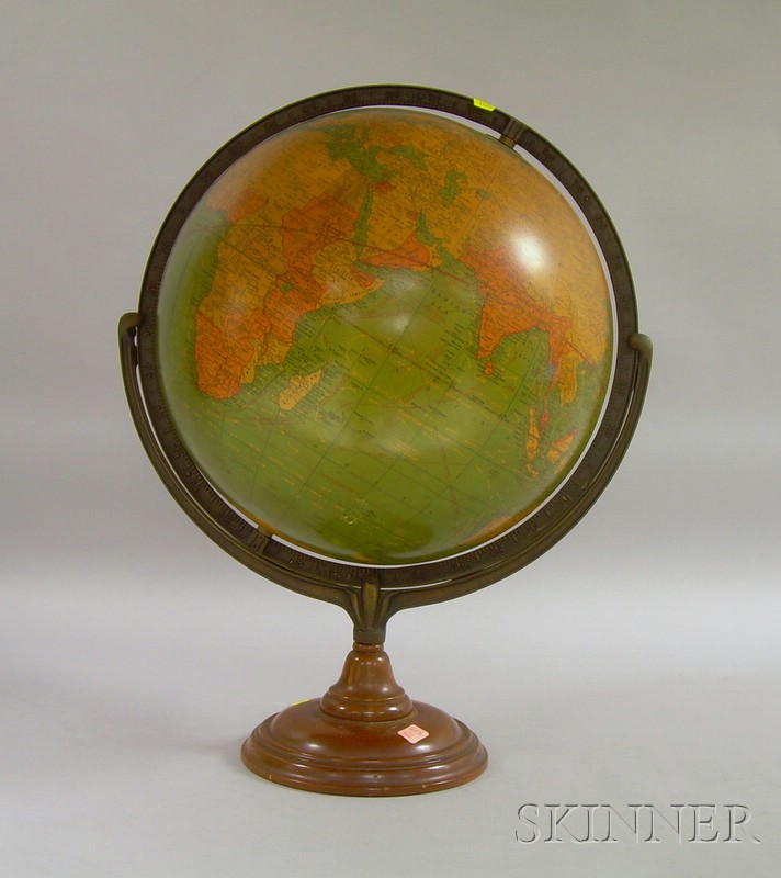 Appraisal: George F Cram Co Political Terrestrial Table Globe having a