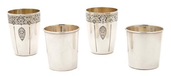 Appraisal: Pair of American Sterling Silver Beakers The McChesney Company each