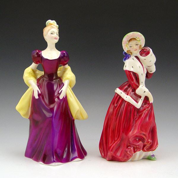 Appraisal: ROYAL DOULTON LORETTA CHRISTMAS MORN FIGURINES To include HN Loretta