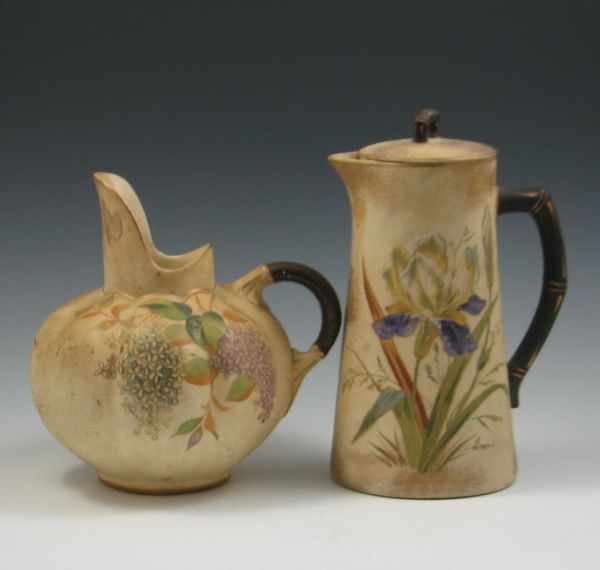 Appraisal: Hampshire Pottery Pitcher and Tankard pitcher marked Hampshire Pottery in