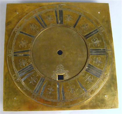 Appraisal: English brass clock face and spandrels james whittaker early th