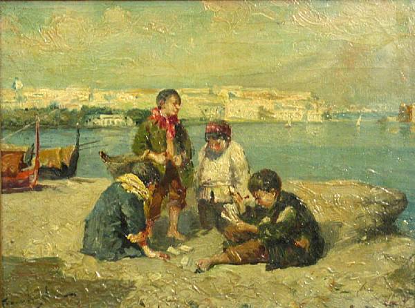 Appraisal: Italian School early th century Children at play signed indistinctly