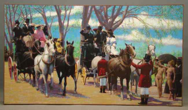 Appraisal: Painting oil on canvas fantasy subjectr signed ''R George'' Richard