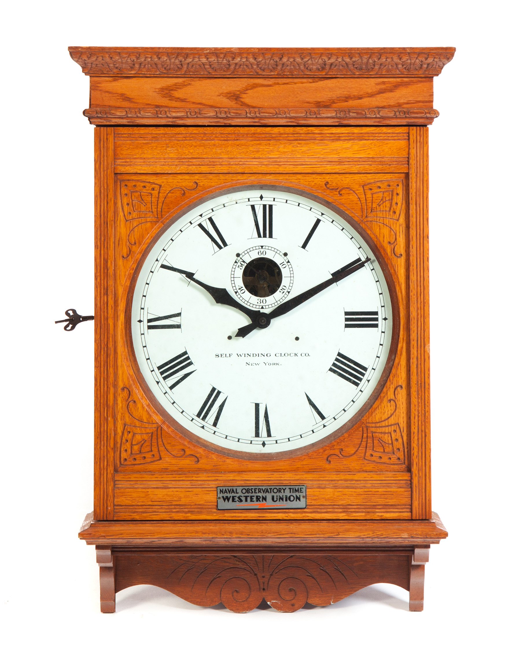 Appraisal: SELF WINDING CLOCK COMPANY WALL CLOCK New York st quarter-