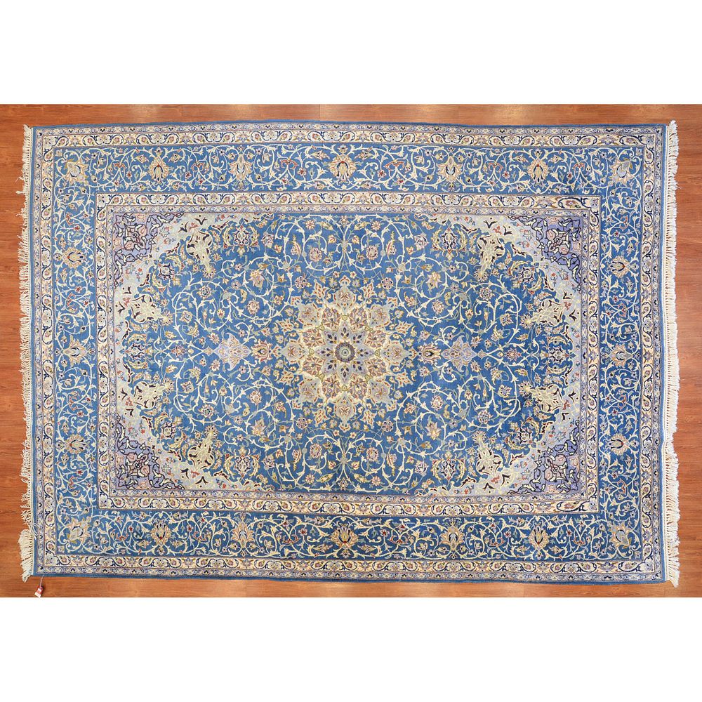 Appraisal: Isphahan Carpet Persia x Second half- th Century hand-knotted wool