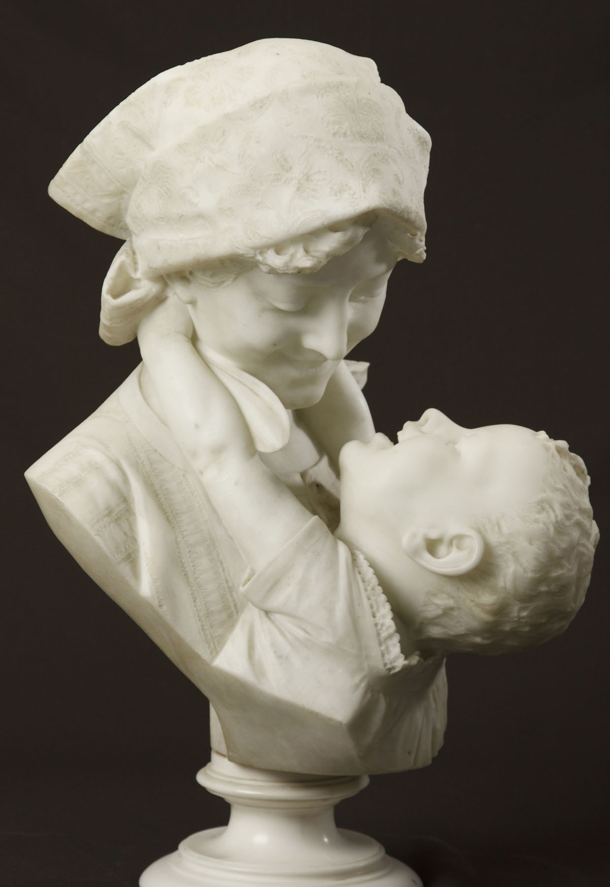 Appraisal: Ferdinando Vichi Italian - Marble Sculpture of Mother Child Sgn