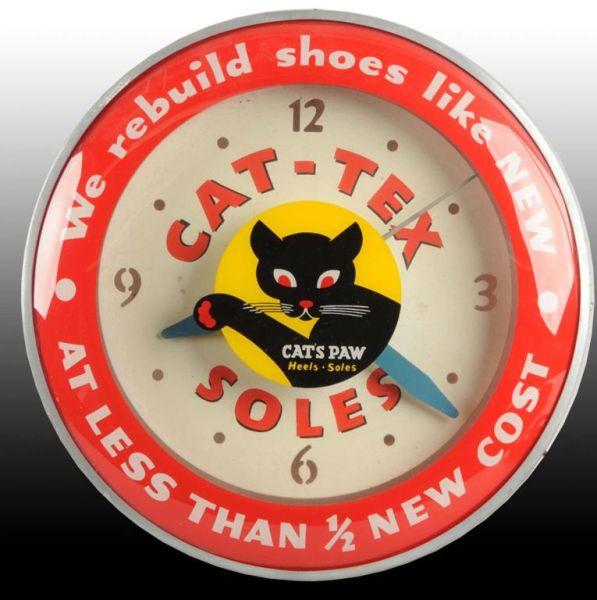 Appraisal: Cat-Tex Electric Light-Up Clock Description Circa s Not working Only