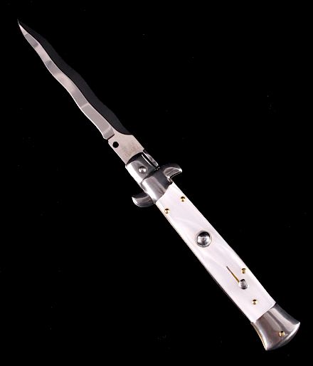 Appraisal: Frank Beltrame Italian Stiletto Kriss Switchblade This is a Frank