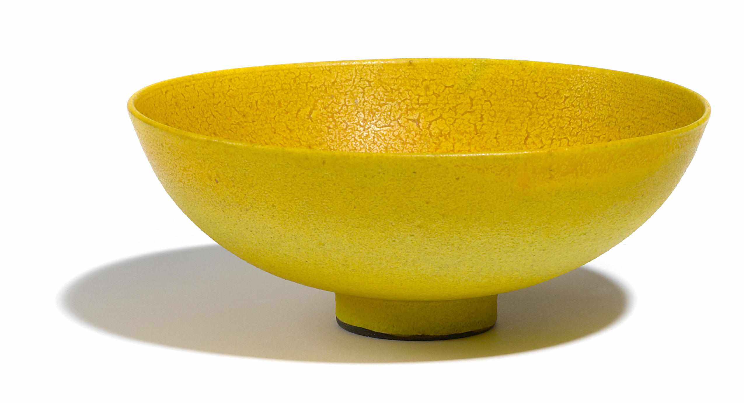 Appraisal: James Lovera American born footed bowlglazed earthenwareincised loveraheight in cm