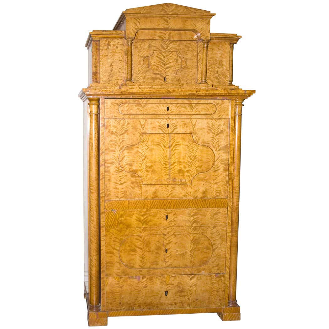 Appraisal: Biedermeier Maple Side Cabinet Second quarter of the th century