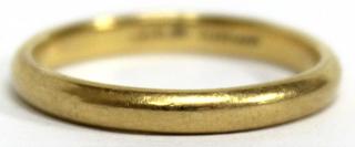 Appraisal: Tiffany K Gold Vintage Wedding Band Marked Tiffany K Ring