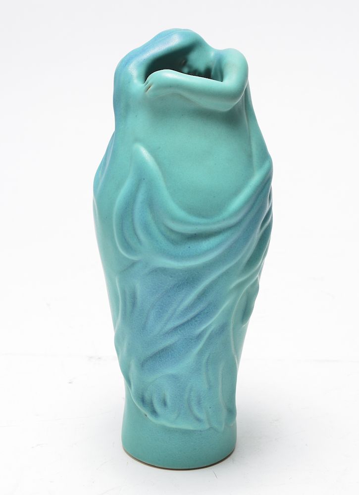 Appraisal: Van Briggle Lorelei Blue Glazed Pottery Vase Van Briggle Lorelei