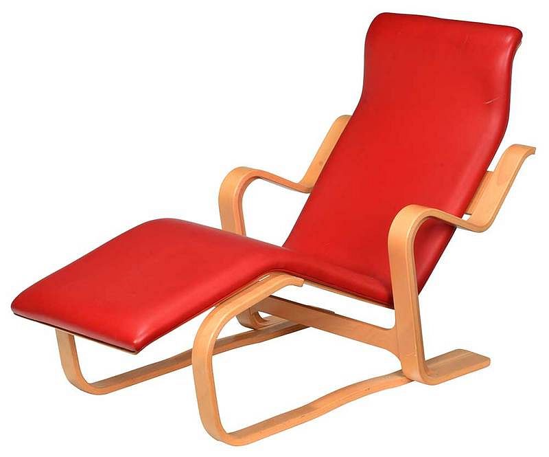 Appraisal: Marcel Breuer Long Chair American th century laminated beech wood