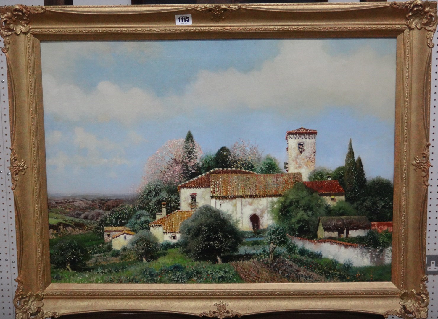 Appraisal: Henry Pember Smith - Spanish Villa oil on canvas signed