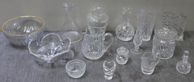 Appraisal: Waterford Lot Includes a covered biscuit jar a pitcher sugar