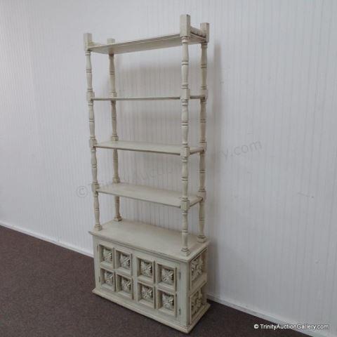 Appraisal: Vintage Shabby Chic Display Bookshelf Unit Estate storage barn and