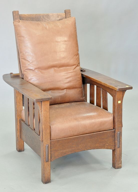 Appraisal: Two piece lot to include Mission Oak Morris chair with