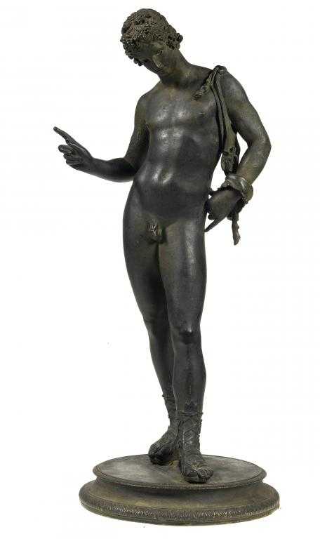 Appraisal: A NEOPOLITAN BRONZE STATUETTE OF NARCISSUS AFTER THE ANTIQUE FONDERIA