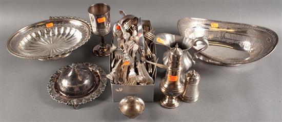 Appraisal: Assorted silver-platedware including two Sheffield reticulated baskets Middletown Aesthetic style