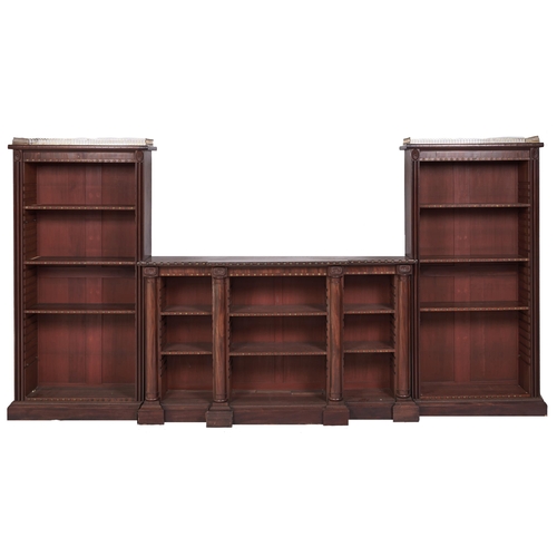 Appraisal: A William IV mahogany breakfront library bookcase in three sections