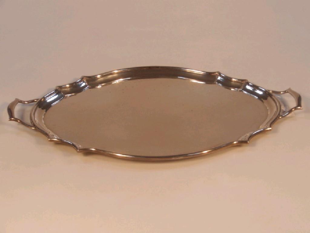 Appraisal: A George V silver two-handled tray by Goldsmiths Silversmiths Co