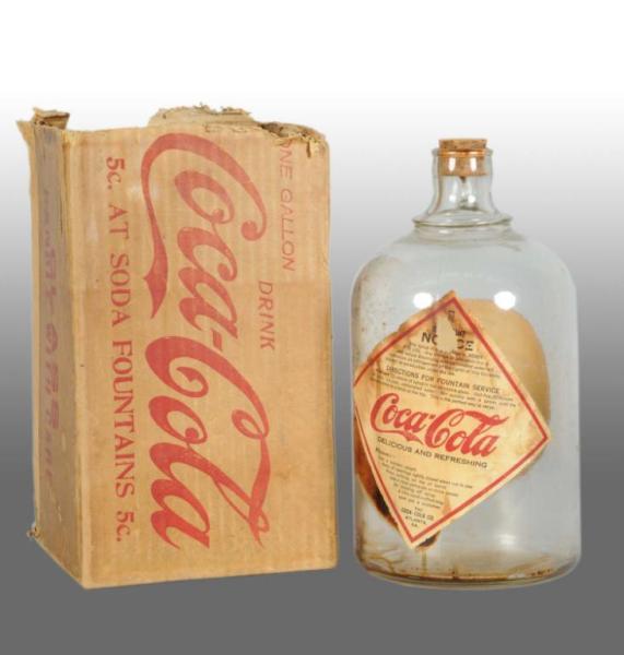 Appraisal: Early Coca-Cola -Gallon Syrup Bottle Description Circa to Syrup bottle