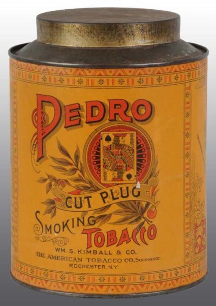 Appraisal: Pedro Cut Tobacco Tin Description Manufactured by William S Kimball