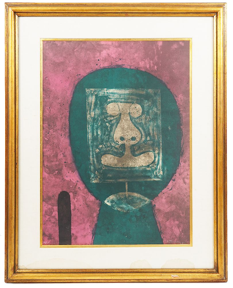 Appraisal: Rufino Tomayo Lithograph 'Cabeza en Verde' Rufino Tomayo Mexico -