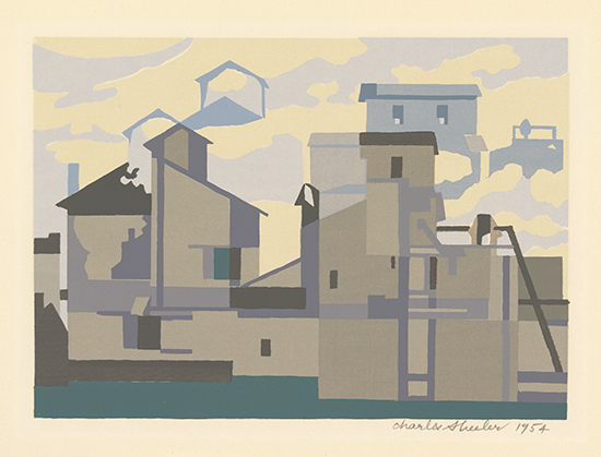 Appraisal: CHARLES SHEELER Architectural Cadence Color screenprint x mm x inches