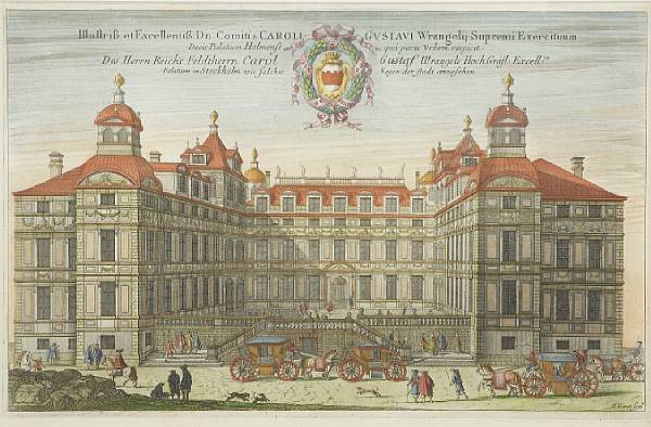 Appraisal: Property of various owners Swedish Estate Views Etchings with handcoloring