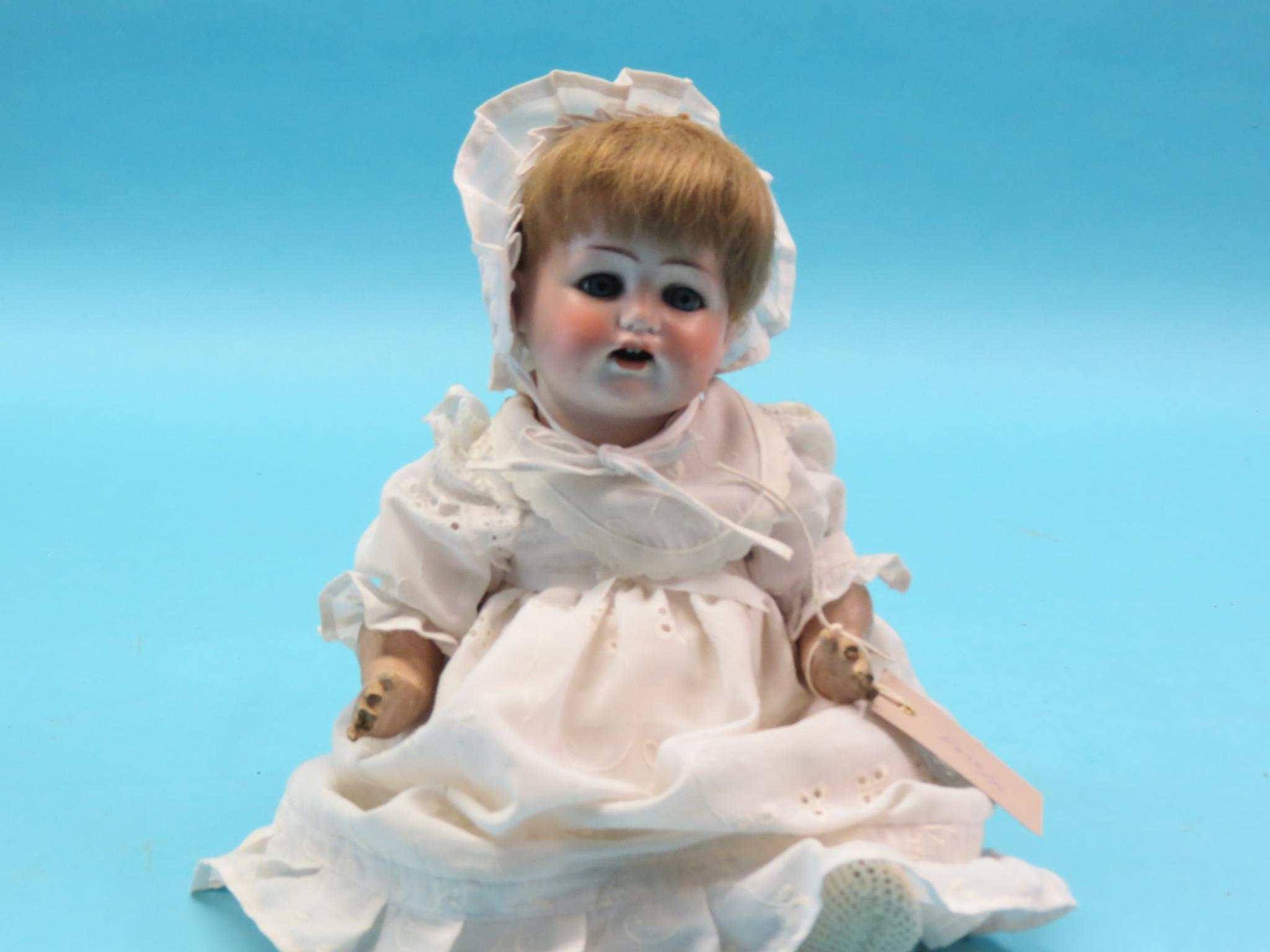 Appraisal: A German bisque doll Max Handwerck Bebe Elite mould with