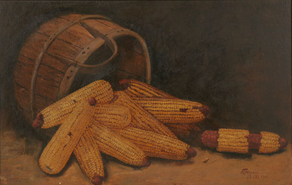 Appraisal: Alfred E A Montgomery American - still life with corn